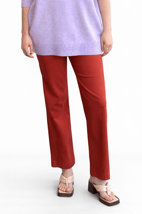 Meg Big Slit Pant - Paprika