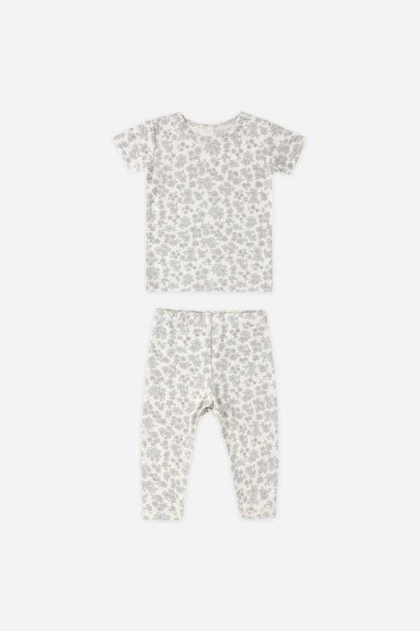 KIDS Rylee + Cru Quincy Mae Bamboo Short Sleeve PJ Set