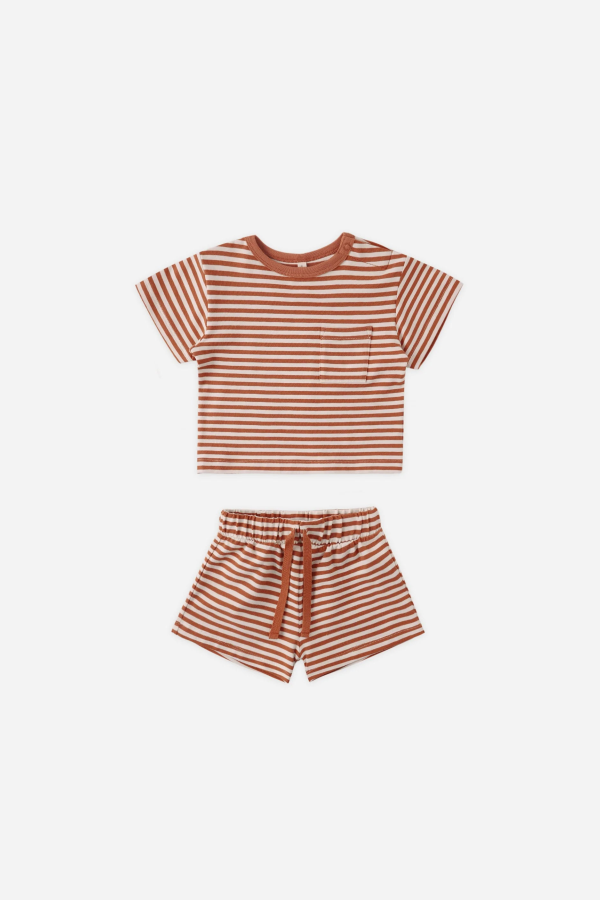 KIDS Rylee + Cru Quincy Mae Boxy Pocket Tee + Short Set