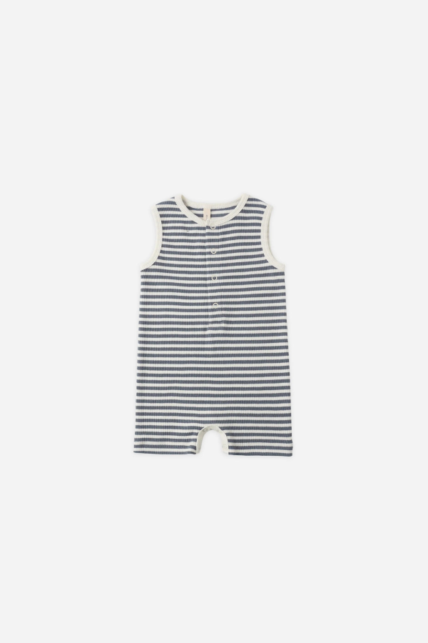 KIDS Rylee + Cru Quincy Mae Ribbed Henley Romper