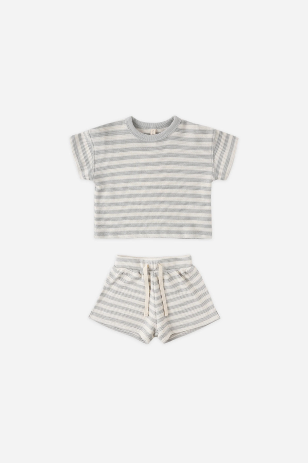 KIDS Rylee + Cru Quincy Mae Waffle Tee + Short Set