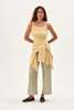 Donni. The Baby Rib Square Neck Tank - Butter - Thumbnail 2