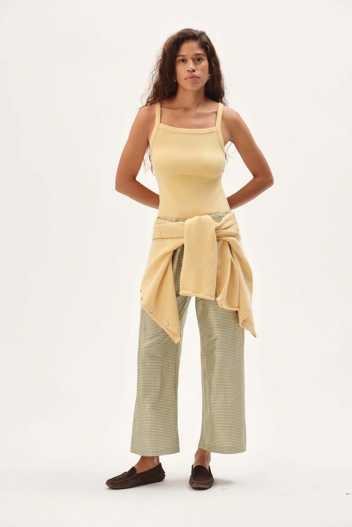 Donni. The Baby Rib Square Neck Tank - Butter - Image 2 of 4