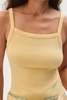 Donni. The Baby Rib Square Neck Tank - Butter - Thumbnail 4
