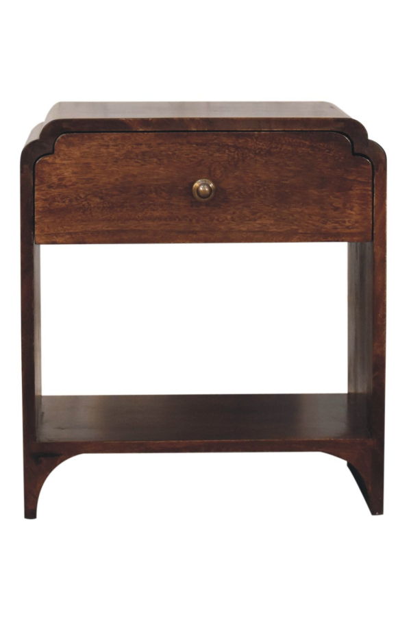 Expo Bazaar Solid Wood Newton Bedside Table - California Walnut