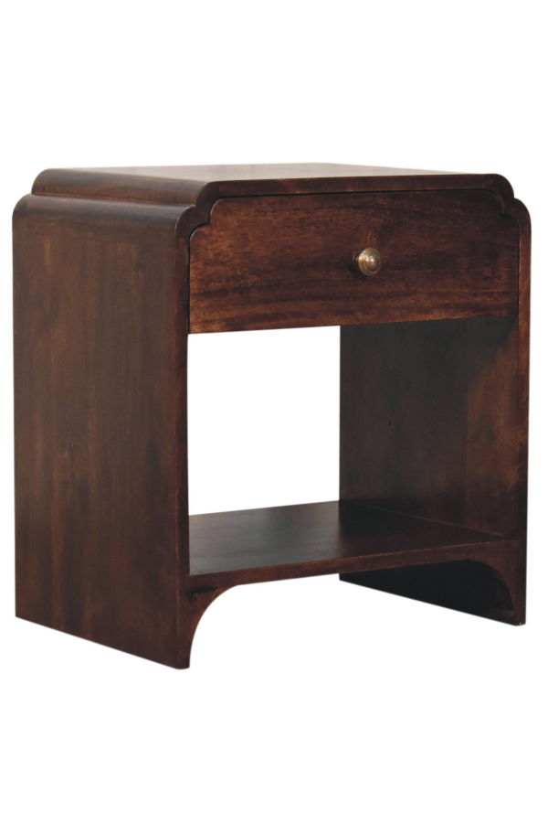 Expo Bazaar Solid Wood Newton Bedside Table - California Walnut