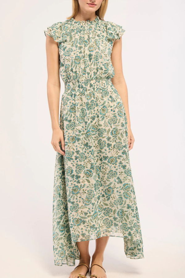 Misa Los Angeles Mariposa Dress - Azure Flora