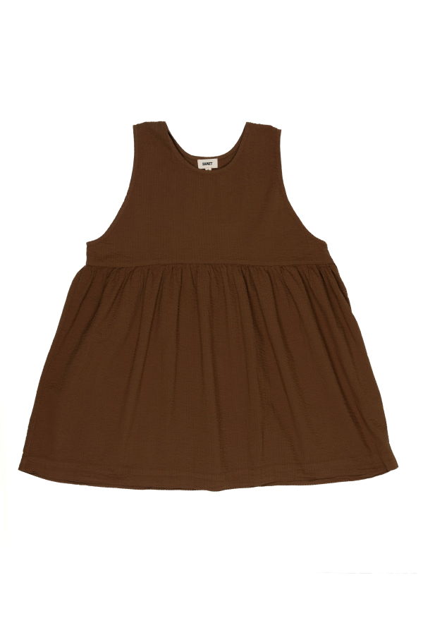 Samet Andre Dress, Dachshund Seersucker