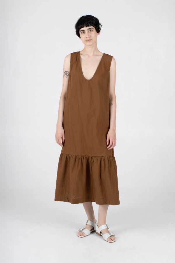 samet Pook Dress, Dachshund Seersucker