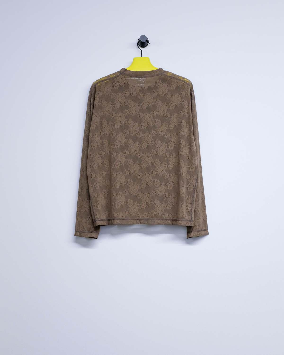 Satisfy Shiitake Space-Lace Long Tee - Shiitake - Image 2 of 2