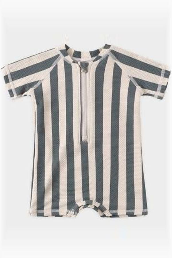 KIDS Rylee + Cru Zip One Piece Rashguard Swimsuit