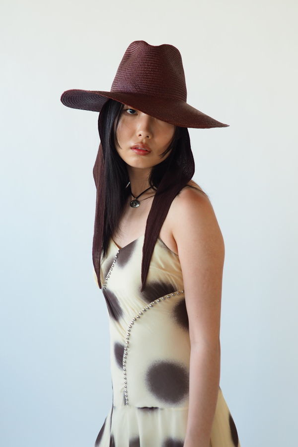 Clyde Caro Hat w. Neck Shade - Earth Brown