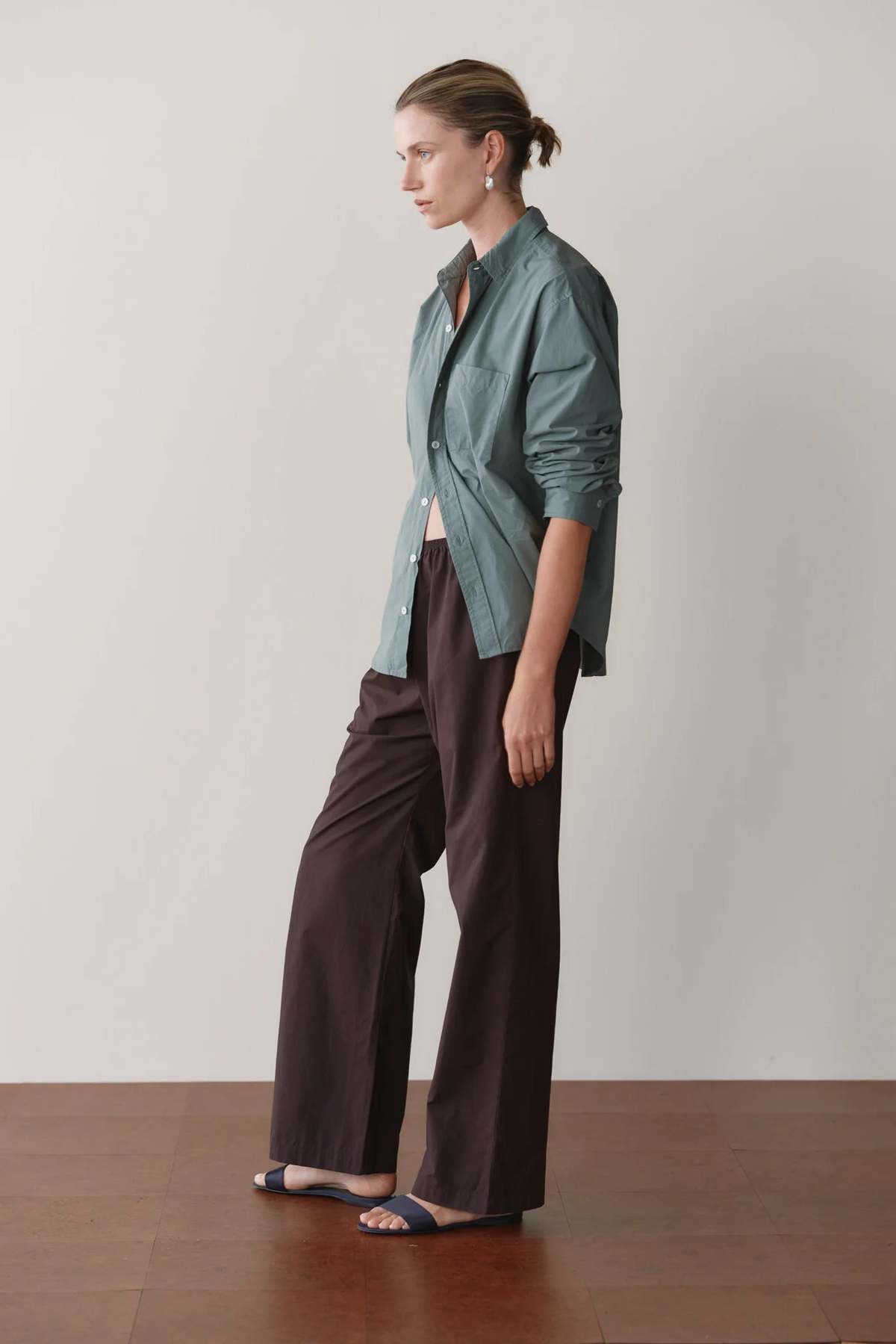 Donni. The Pop Simple Pant - Espresso - Image 3 of 4