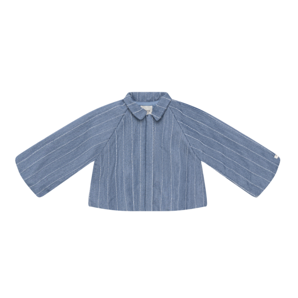 KIDS Donsje Cyran Jacket - Foggy Blue Striped