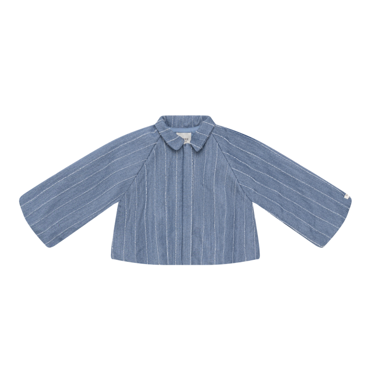 KIDS Donsje Cyran Jacket - Foggy Blue Striped - Image 1 of 4