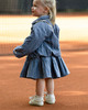 KIDS Donsje Cyran Jacket - Foggy Blue Striped - Thumbnail 2