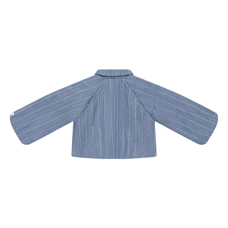 KIDS Donsje Cyran Jacket - Foggy Blue Striped