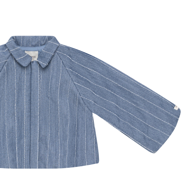 KIDS Donsje Cyran Jacket - Foggy Blue Striped