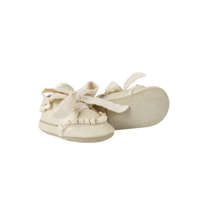 KIDS Donsje Loke Sneakers - Cream Leather