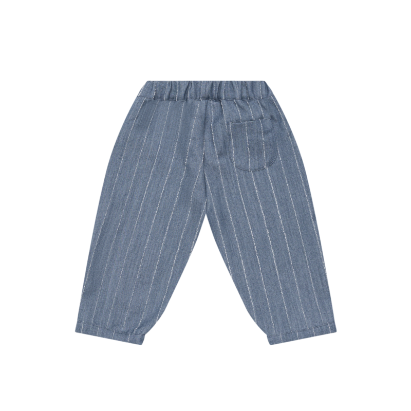 Donsje Mink Trousers - Foggy Blue Striped
