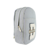 Donsje Raffie Schoolbag Backpack - Blue - Moss Green Striped - Thumbnail 5