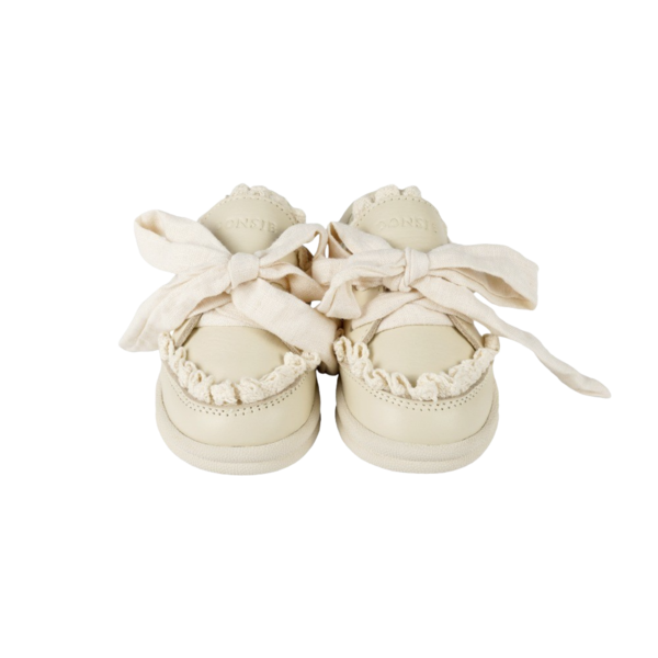 KIDS Donsje Wisel Sneakers - Cream Leather