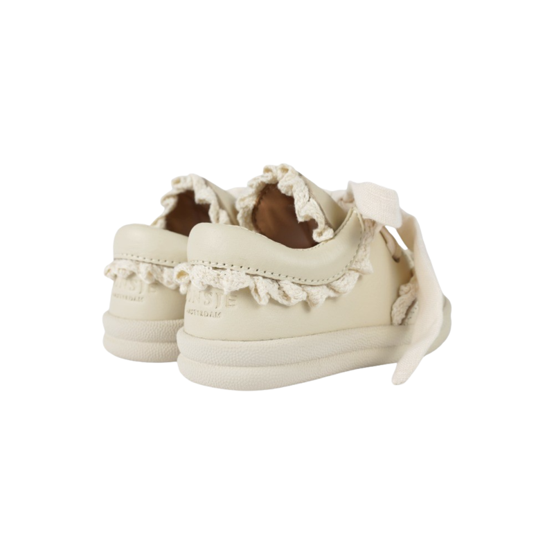KIDS Donsje Wisel Sneakers - Cream Leather