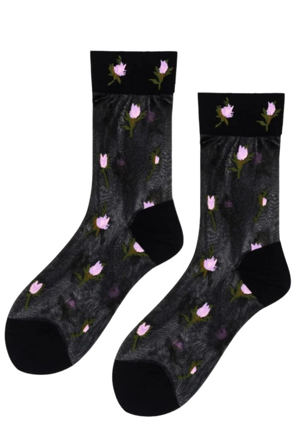 Hansel from Basel Rosebud Sheer Crew Socks