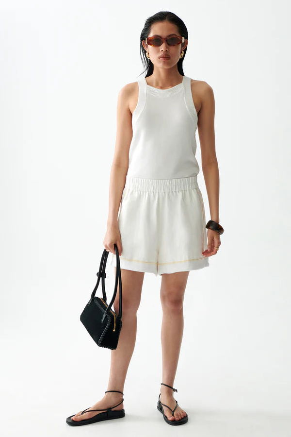 Sancia Tash Knit Tank - White