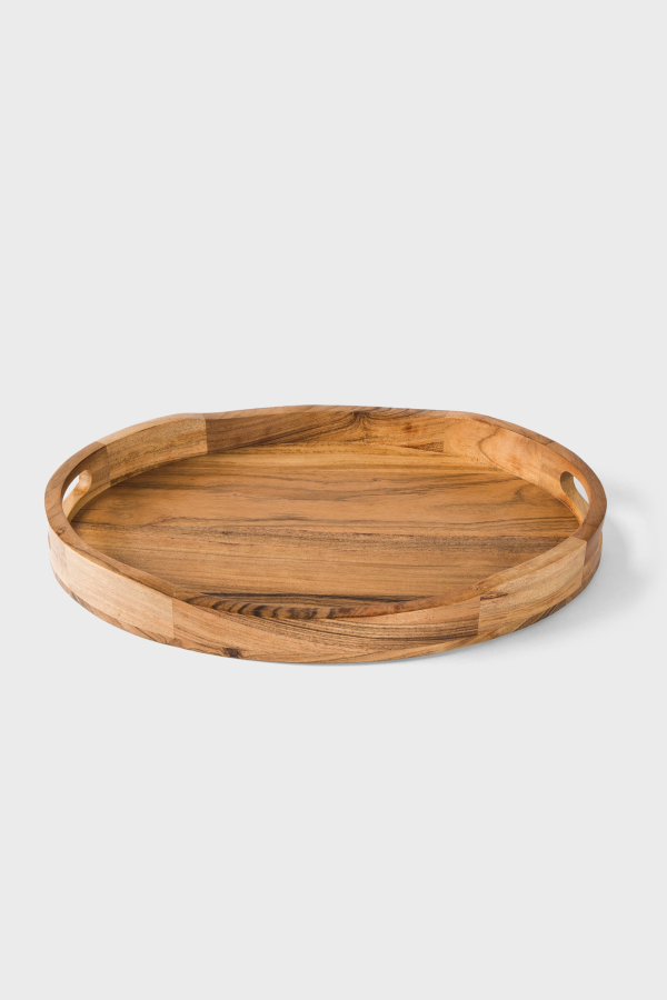 Mela Artisans Acacia Wood Oval Serving Tray