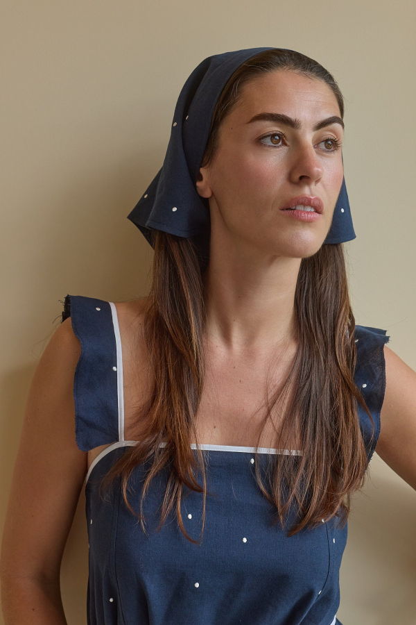 ESYA Linen Embroidered Head Scarf