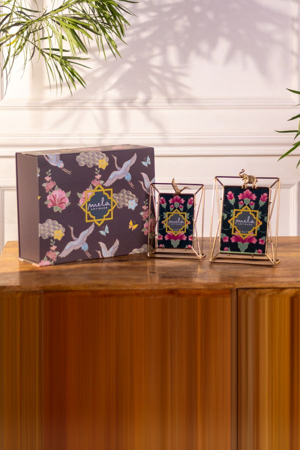 Mela Artisans Glided Photo Frame Gift Box Set