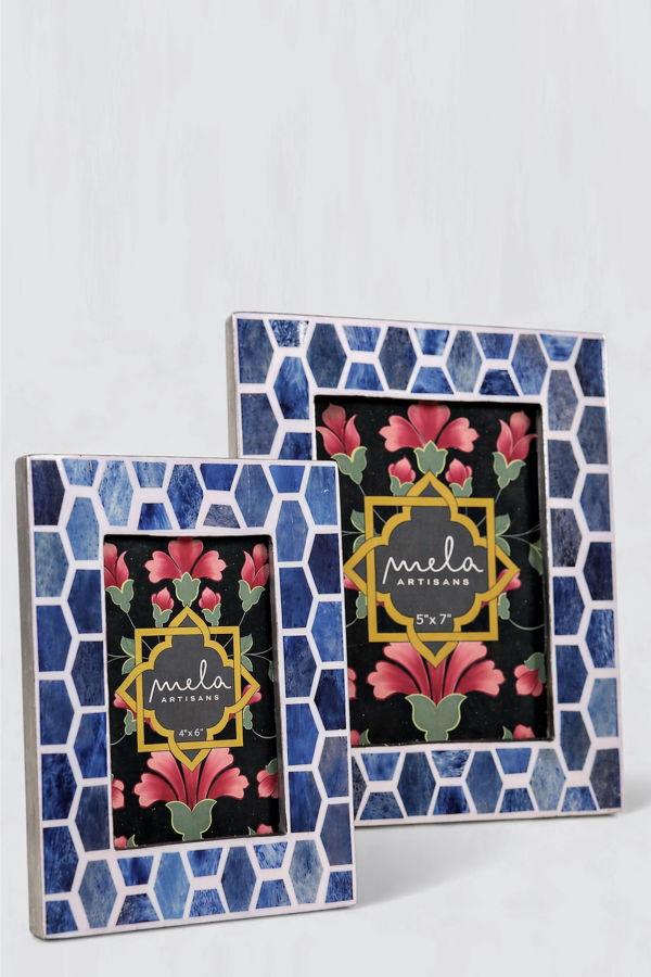 Mela Artisans Gramercy Inlay Photo Frame Gift Box Set