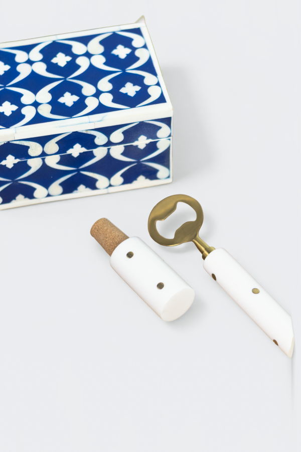Mela Artisans Lattice Bar Accessories Gift Set