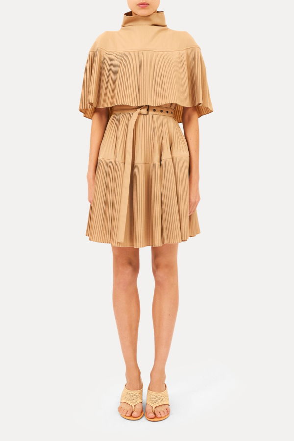 Ulla Johnson Lucille Pleated Wool Mini Dress - Dunewood