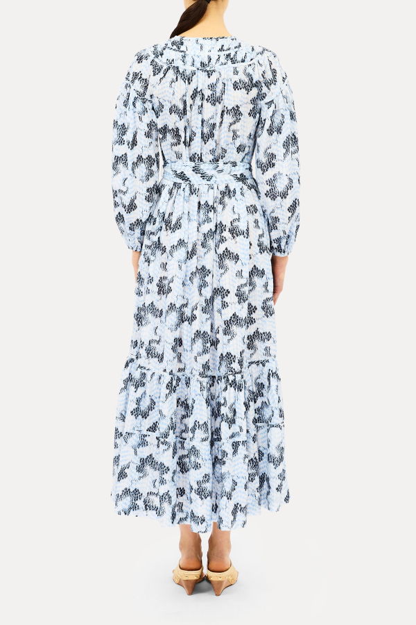 Ulla Johnson Serephina Long Sleeve Cotton Dress - Ciel