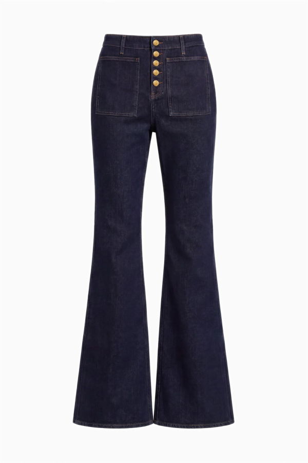 Ulla Johnson The Stretch Lou Kick Flare Jean - Tigris