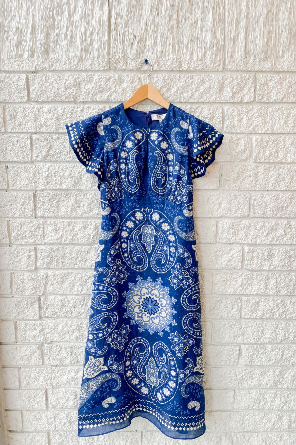 long sleeve velvet maxi dress Midnight Navy Burnout Velvet Maxi Dress L main image 1