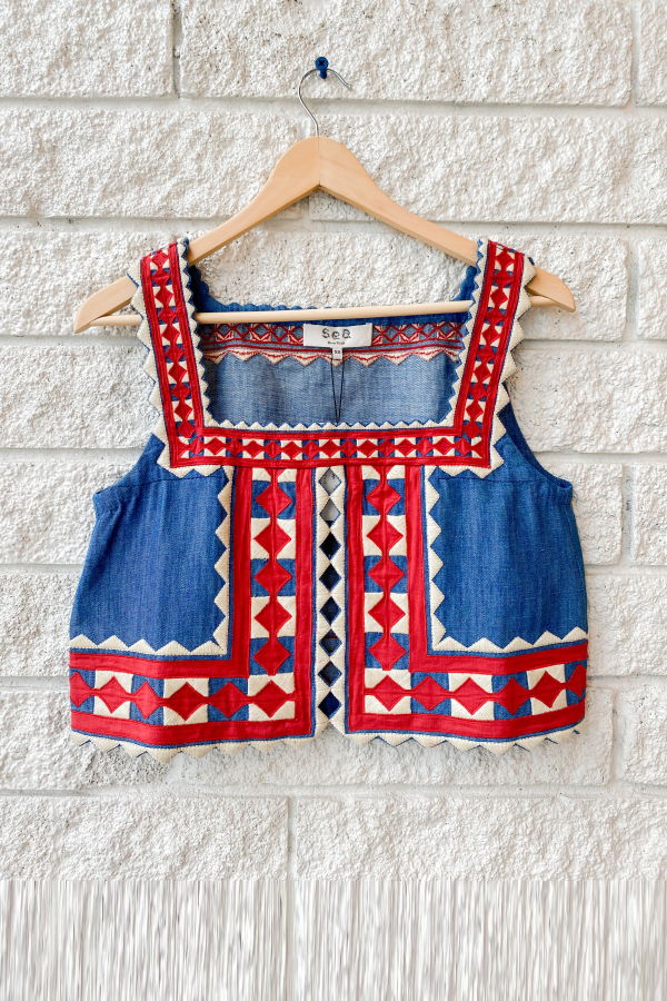 Sea NY Stina Chambray Sleeveless Top