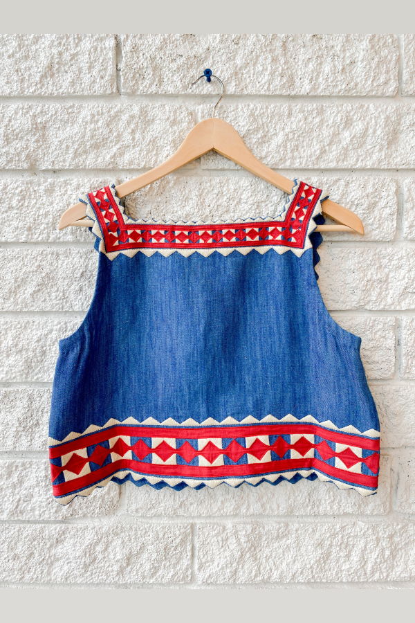 Sea NY Stina Chambray Sleeveless Top
