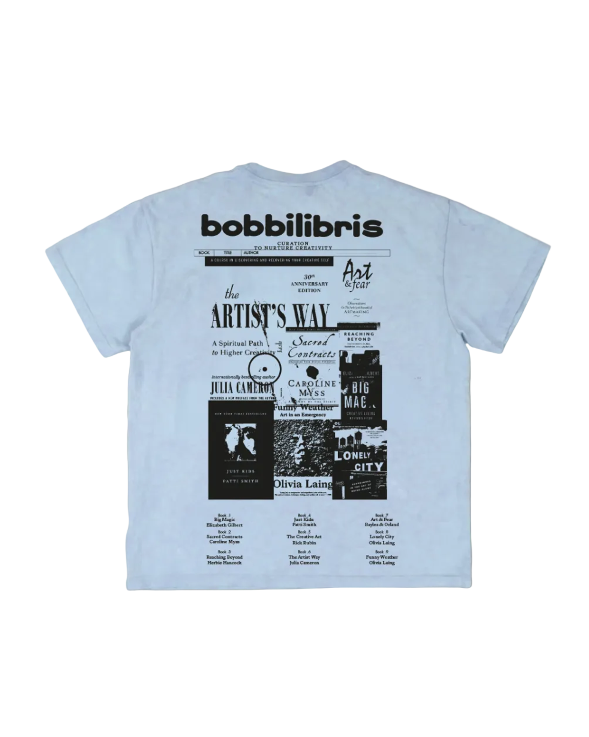 Bobbilibris Books Creation Curation List Tee - Image 2 of 2