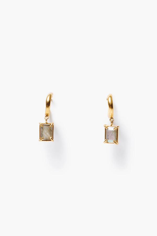 Chan Luu Tabby Hoop Labradorite Earrings