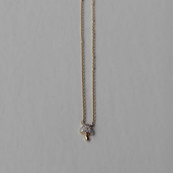 Zofia Day Pav Mushroom Necklace - Gold