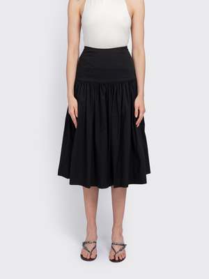 スカート AMOMENTO SHIRRING CULOTTE PANTS 0 BLK AMOMENTO Shirring Culotte Pants - Black | Garmentory