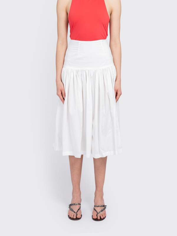 AMOMENTO Shirring Culotte Pants - White | Garmentory
