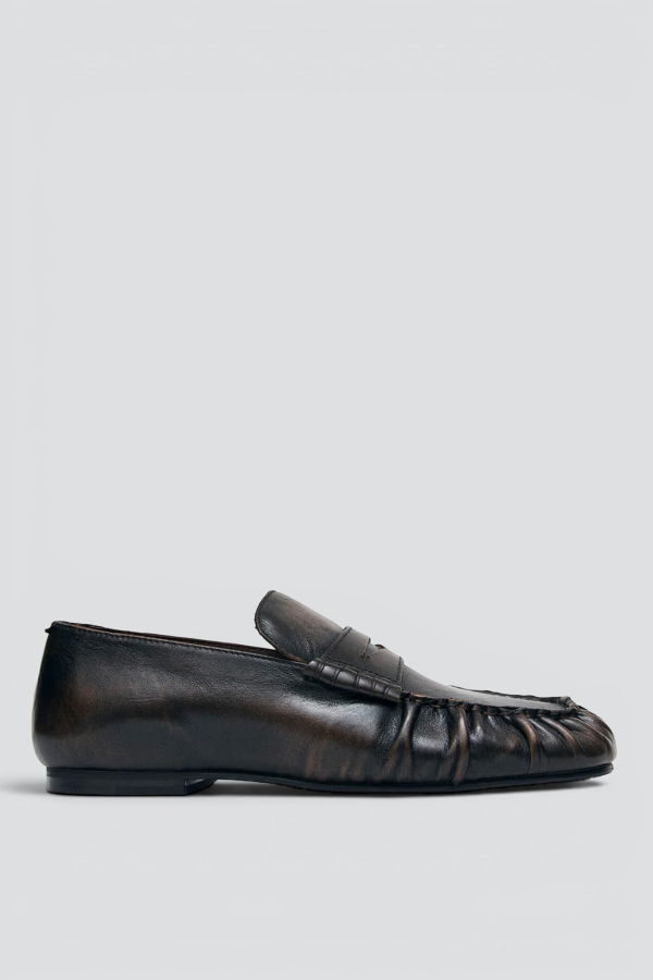 Alohas Vintage Effect Leather Aven Loafers
