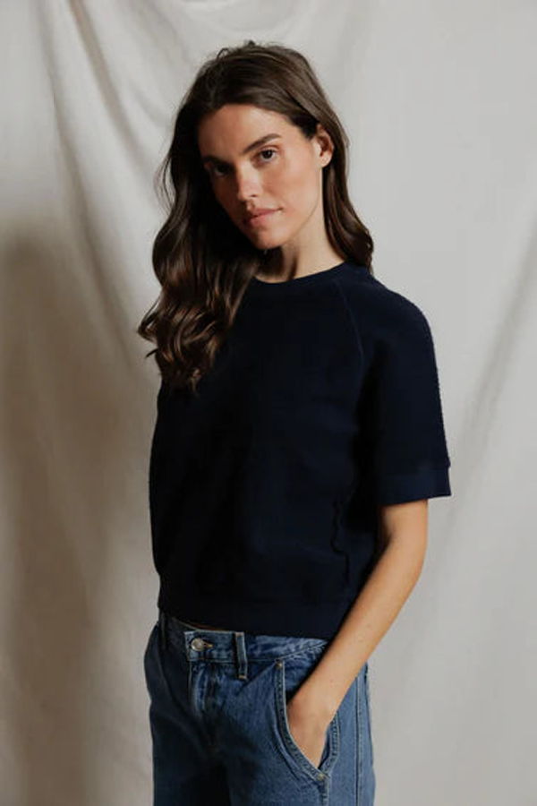 Perfect White Tee Kennedy Short Sleeve Crewneck Sweatshirt