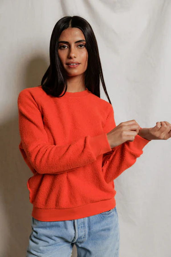 Perfect White Tee Ziggy Reverse Fleece Crewneck Sweatshirt