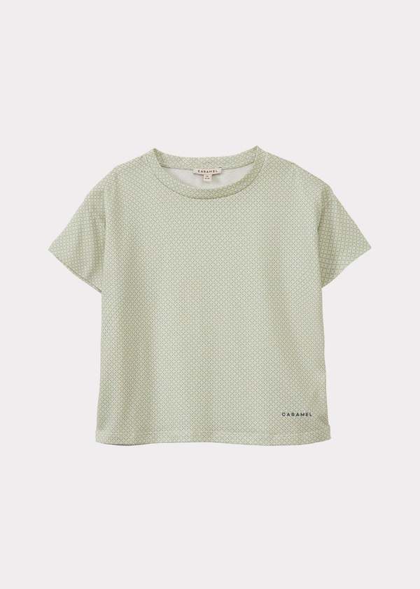 KIDS Caramel Ahipa Children's Cotton T-Shirt - Ditsy Geo
