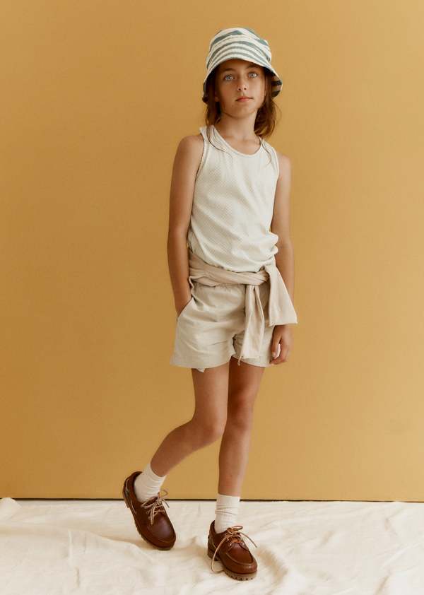 KIDS Caramel Cassia Children's Vest Top Ditsy Geo Print